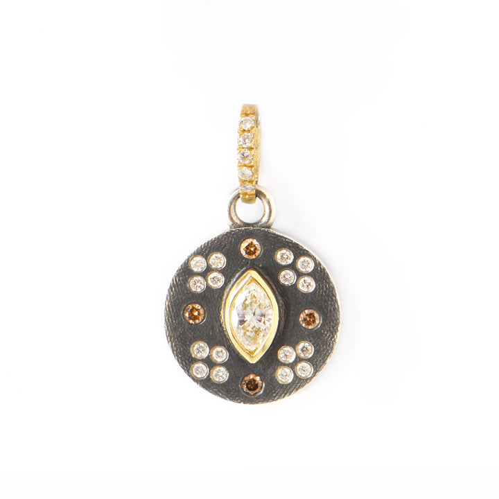 Marquise Diamond Round Pendant