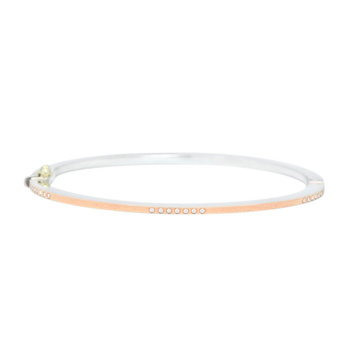 1.8mm Twenty One Rose Gold Bangle Bracelet