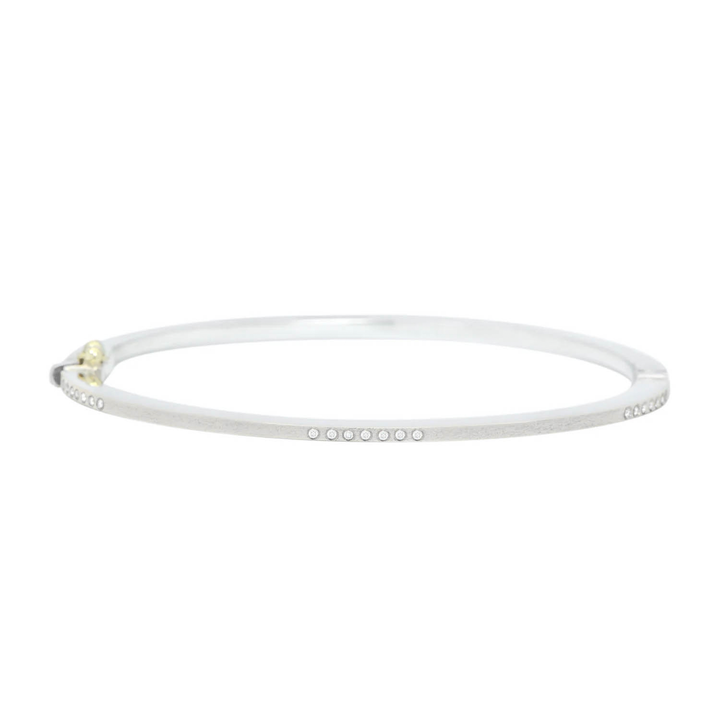 1.8mm Twenty One White Gold Bangle Bracelet