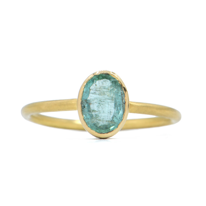 Small Oval Emerald Margaret Solow Ring