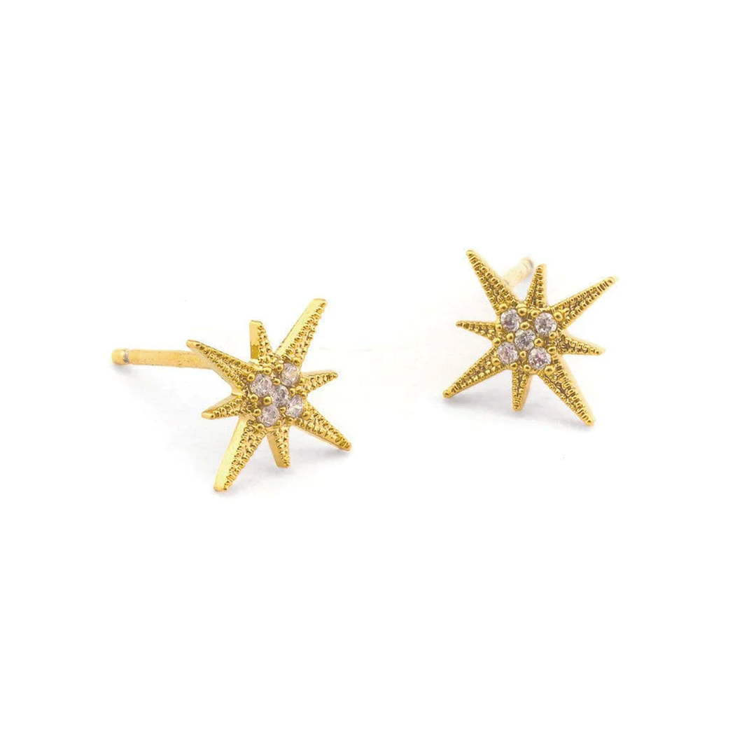 Starburst Cubic Zirconia Earrings