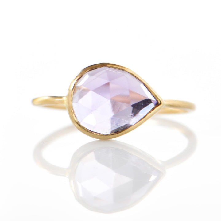 Teardrop Amethyst Margaret Solow Ring