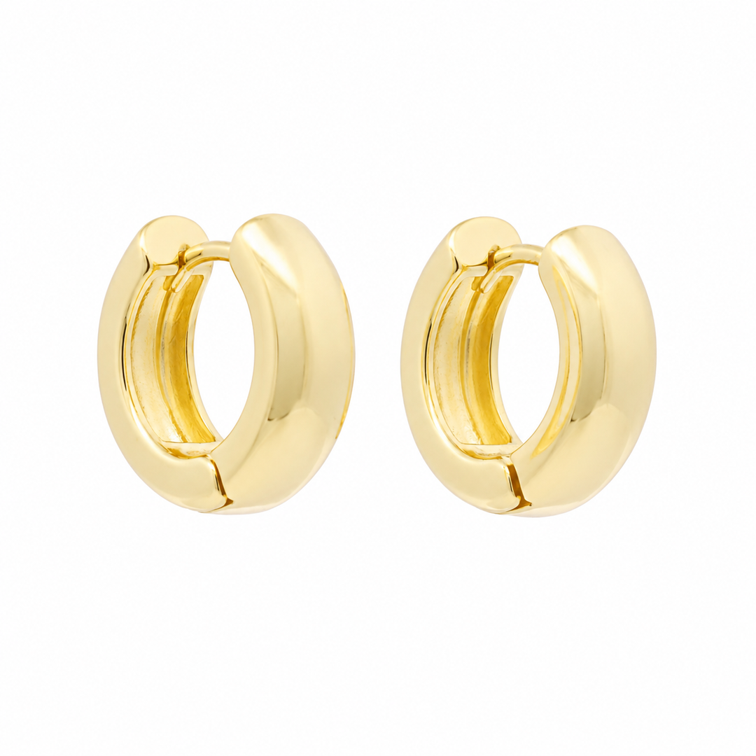 14 x 5 mm Chunky Huggie Hoop Earrings