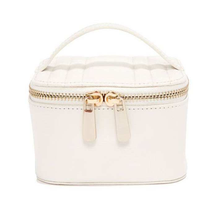 Maria Zip Jewelry Cube - White