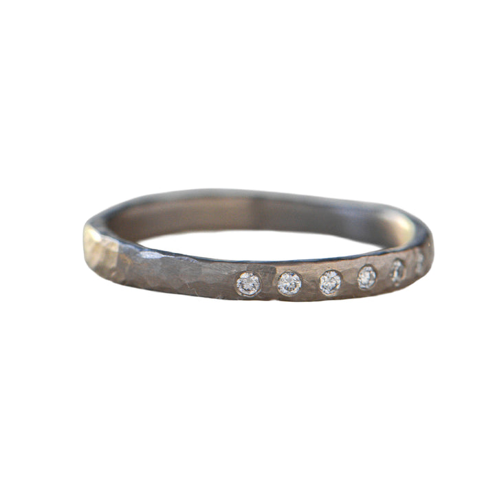 7 Diamond Hammered Band
