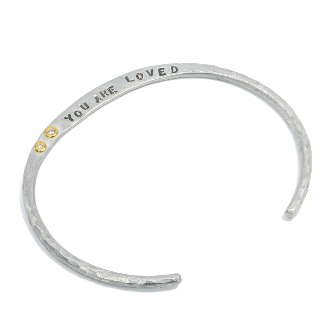 Annie Fensterstock "You Are Loved" Crescent Cuff