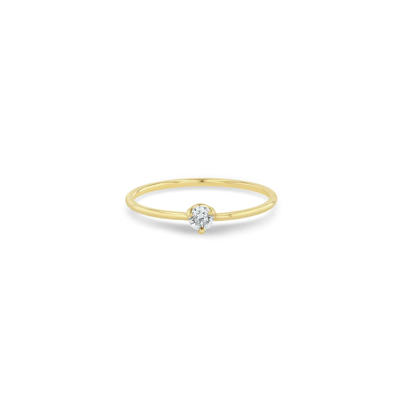 Diamond Solitaire Yellow Gold Ring