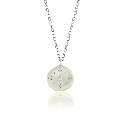 Diamond New Moon Pendant Necklace