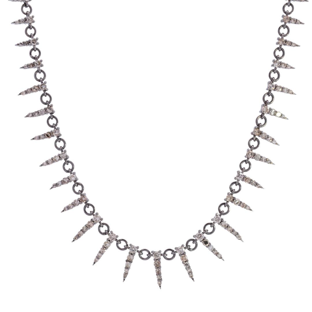 Small Diamond Spikes Collar Necklace