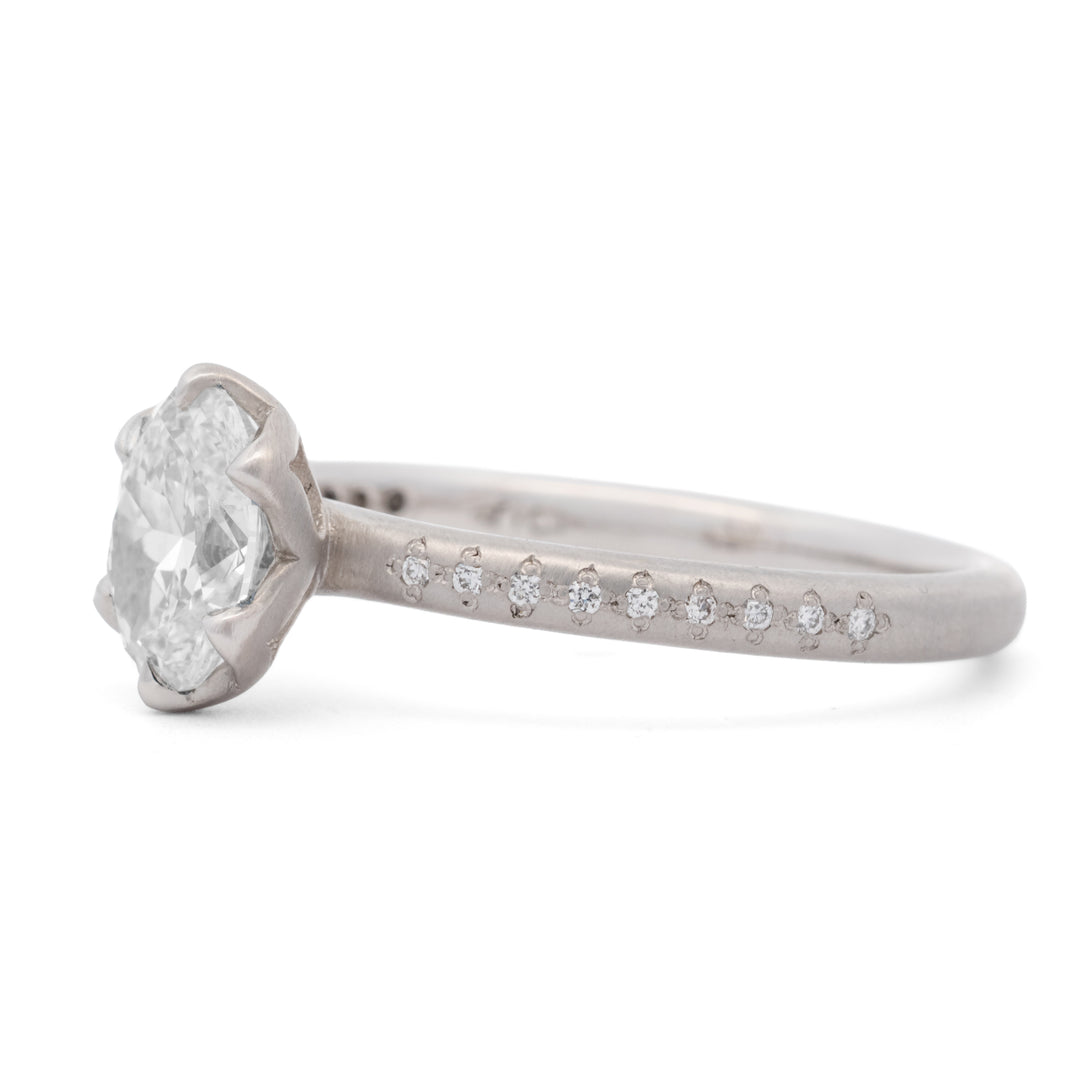 0.92 ct Oval Brilliant Cut Diamond Ring