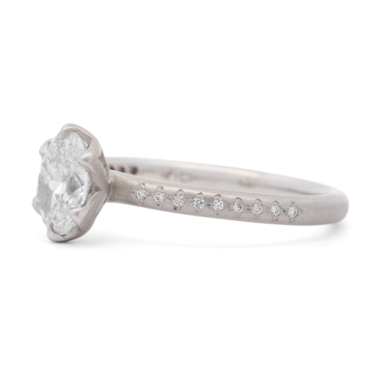 0.92 ct Oval Brilliant Cut Diamond Ring