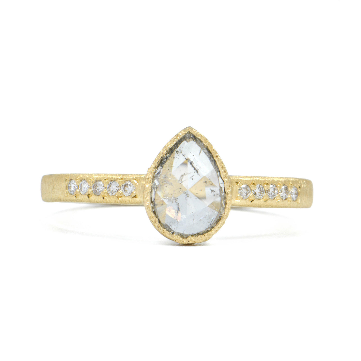 Colorless Pear Shaped Diamond Ring
