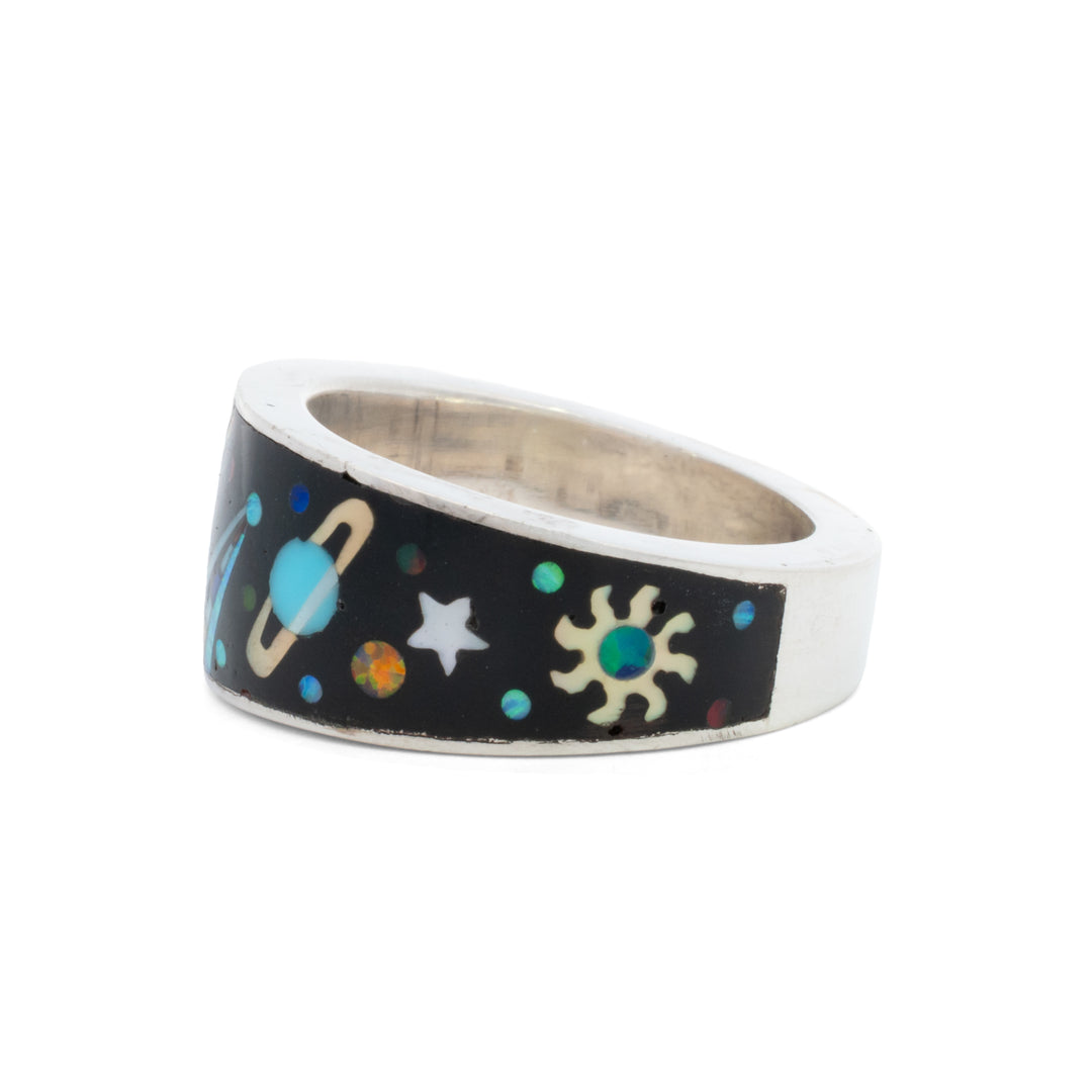 Galaxy Wide Inlay Ring