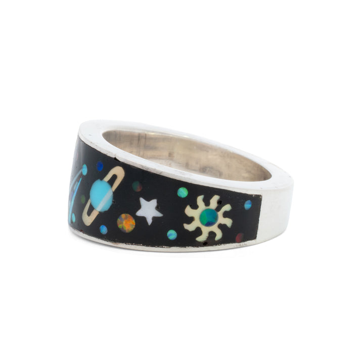 Galaxy Wide Inlay Ring