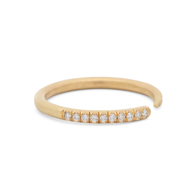 Open Point Half Glitter Ring