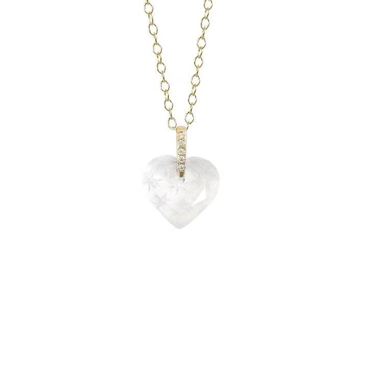 Mini Starry Heart Quartz Charm