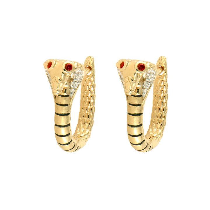King Cobra Hoop Earrings
