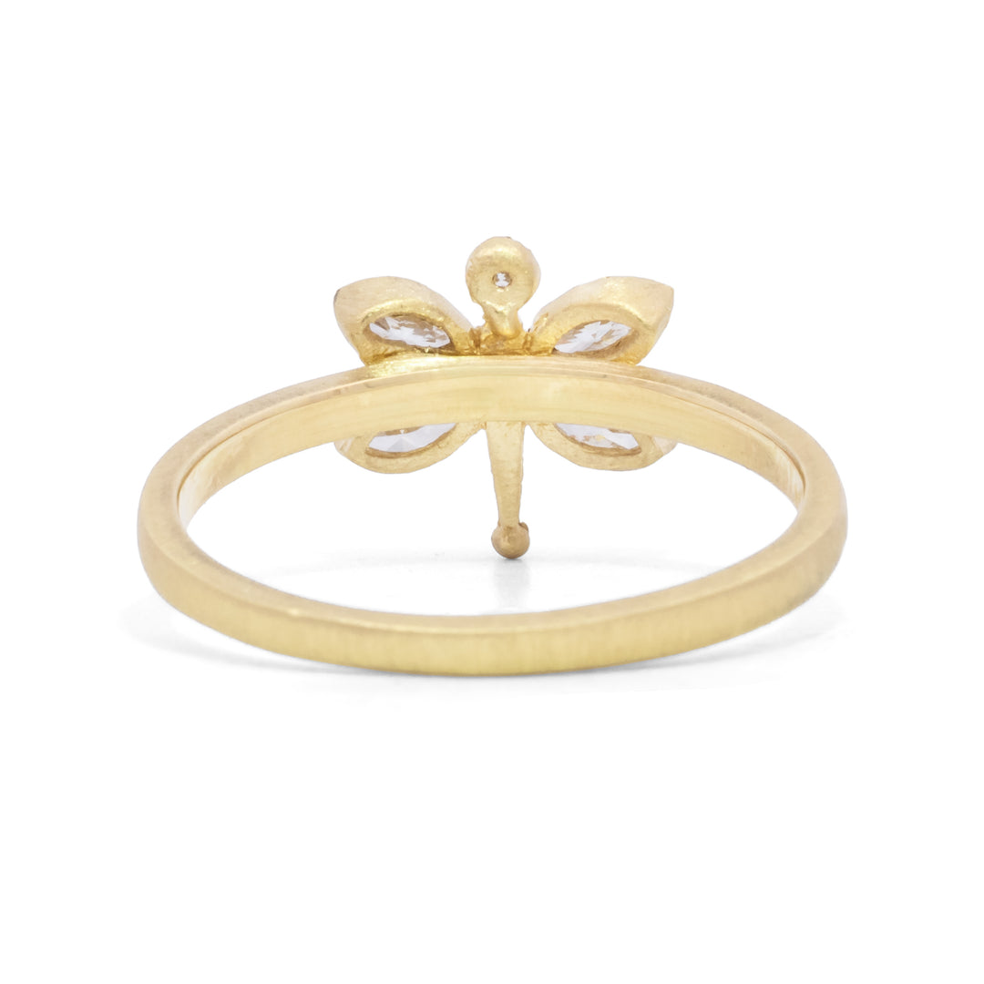 Diamond Dragonfly Ring