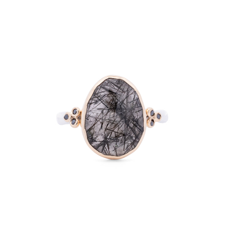 Tourmalinated Quartz Ring