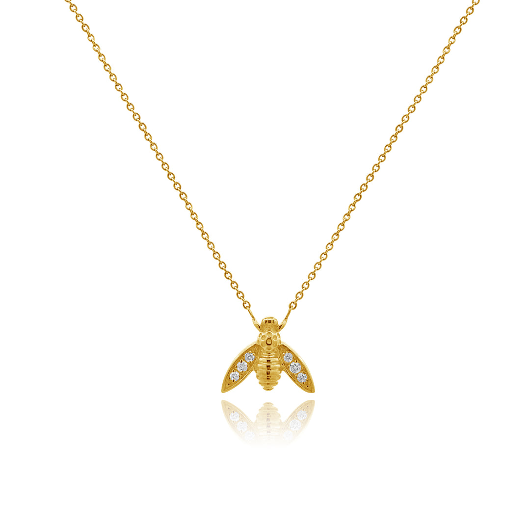Diamond Bee Necklace