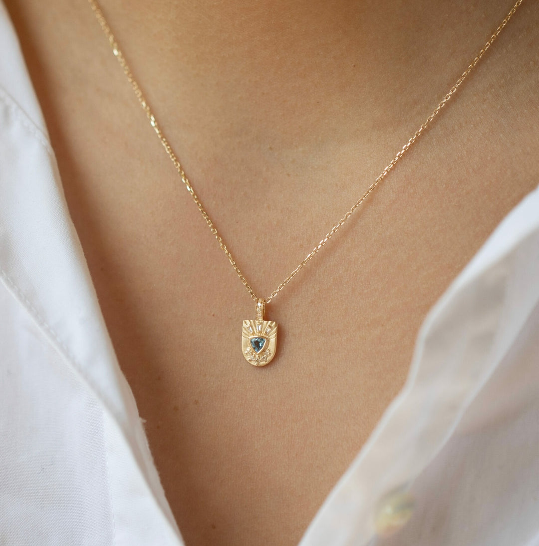 Aquamarine Totem Necklace