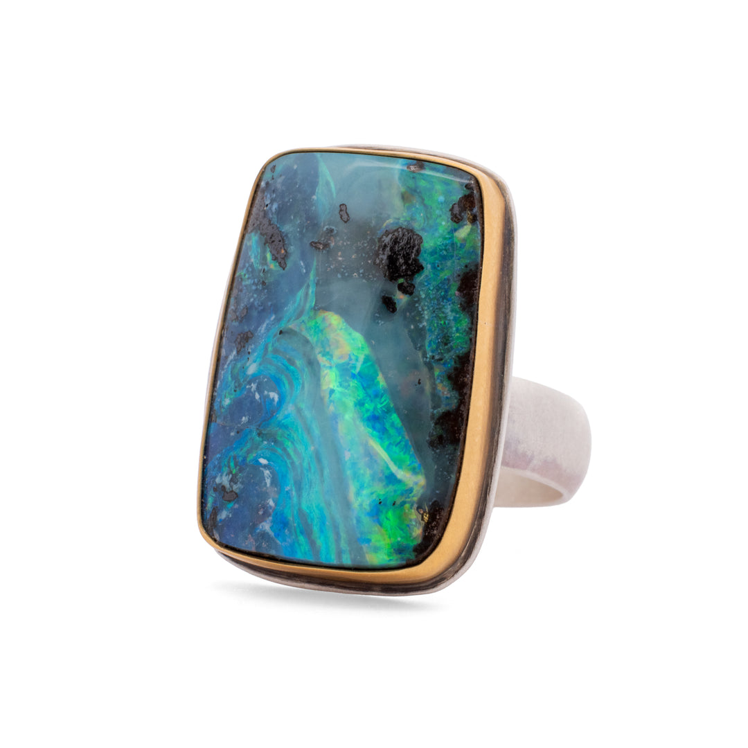 Boulder Opal Ring
