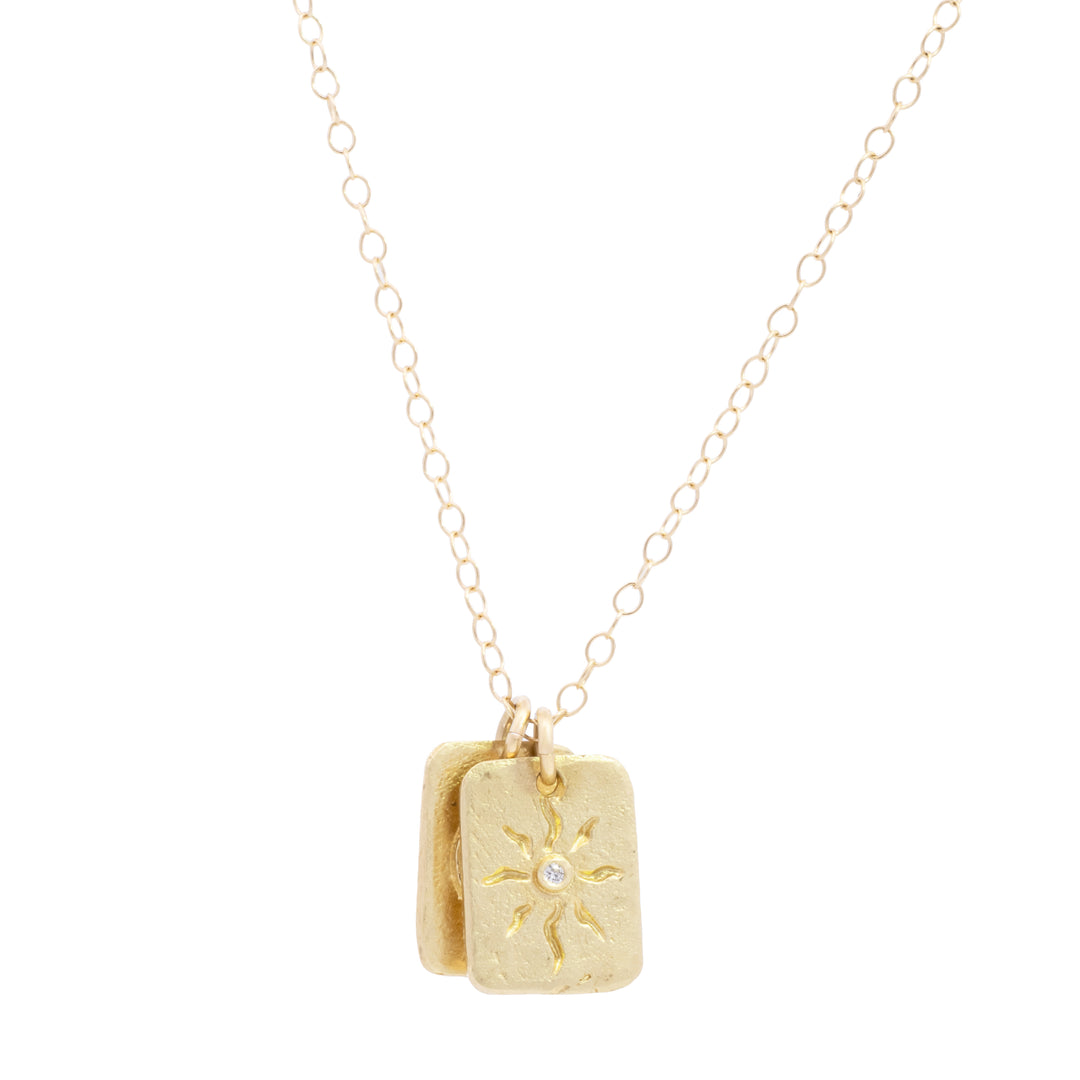Sun & Moon Dogtag Necklace