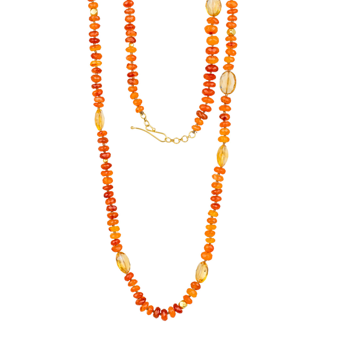 Citrine & Carnelian Necklace