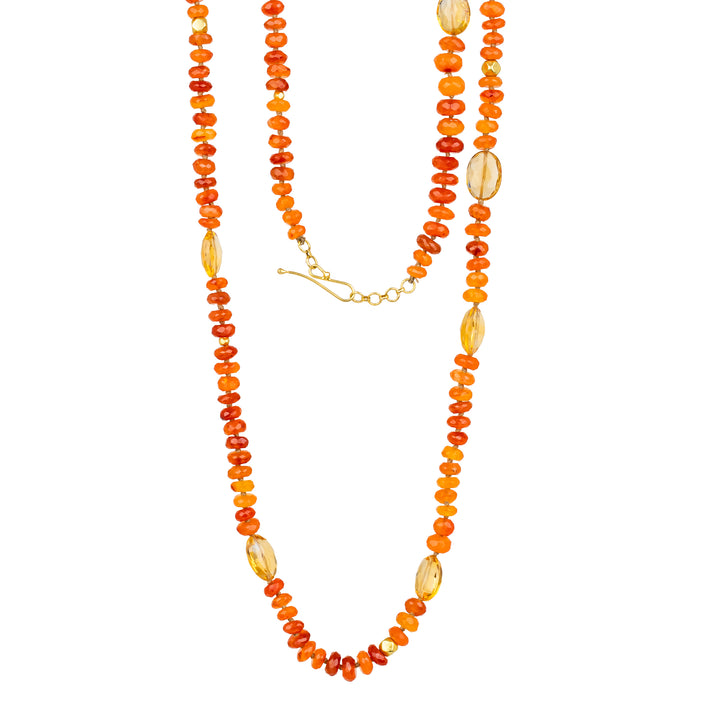 Citrine & Carnelian Necklace