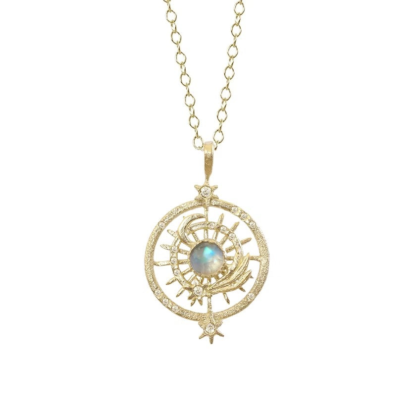 Swirling Sky Spinning Necklace