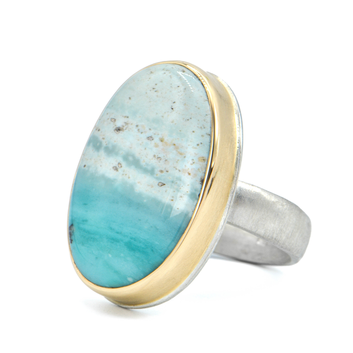 Indonesian Fossilized Opalized Wood Ring