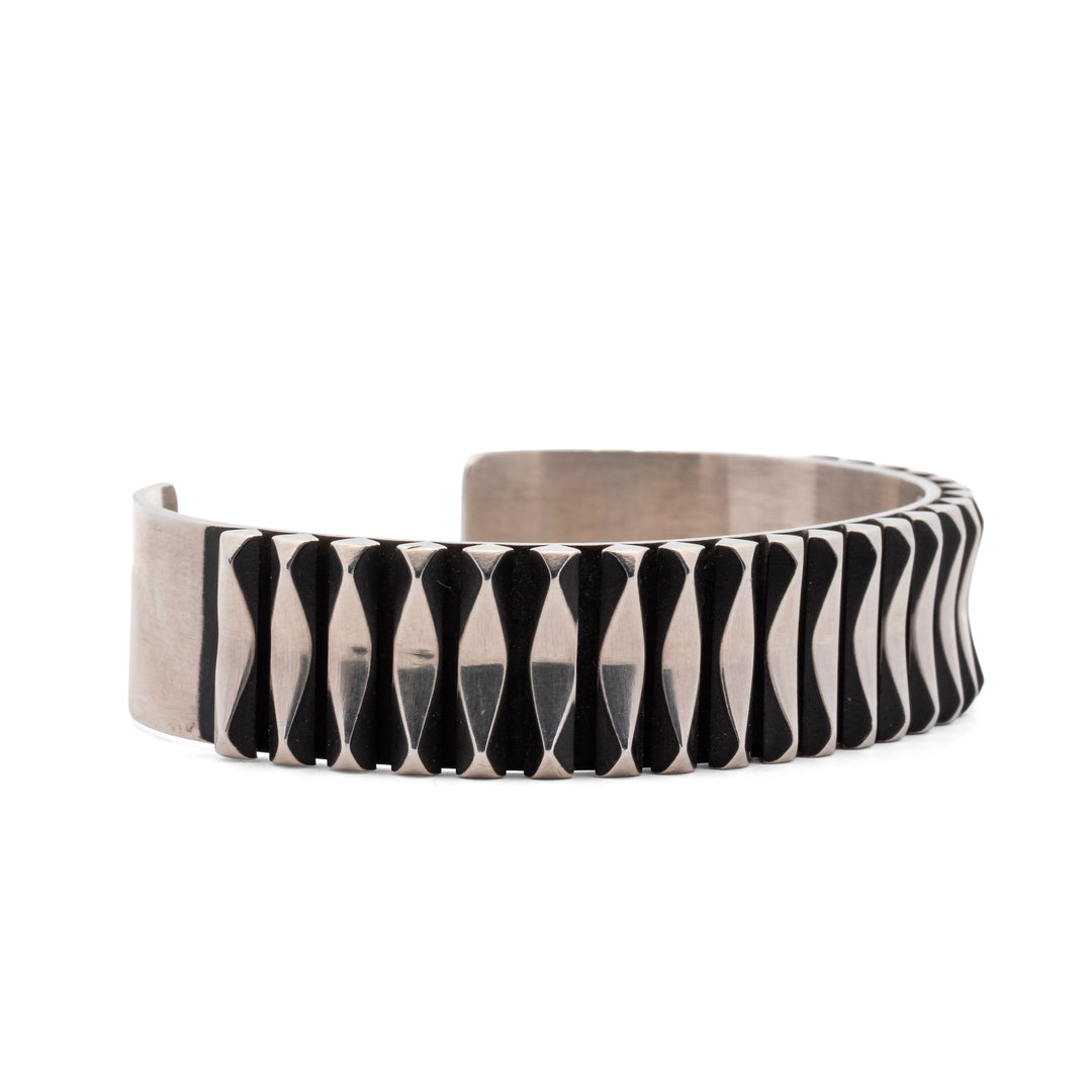 Geometric Silver Cuff Bracelet