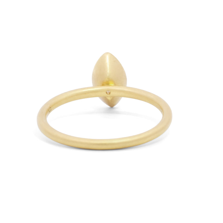 White Sapphire Marquise Bezel Set Ring