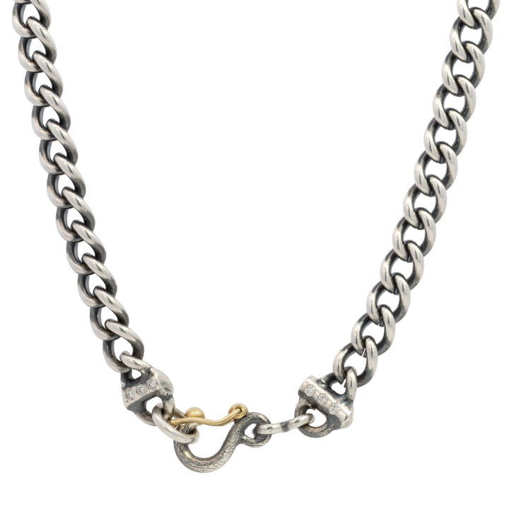 Curbed Link Medium Safety Clasp Necklace