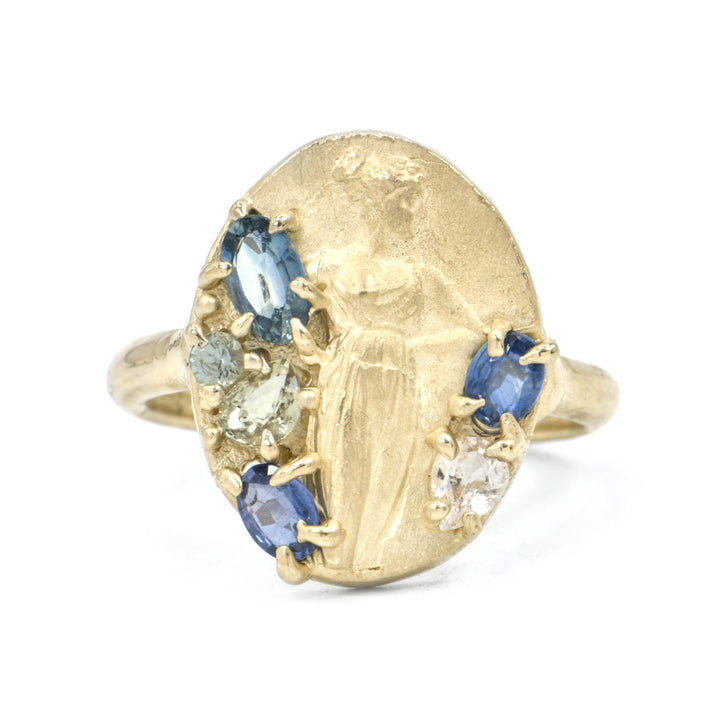 Sapphire Dancing Lady Ring