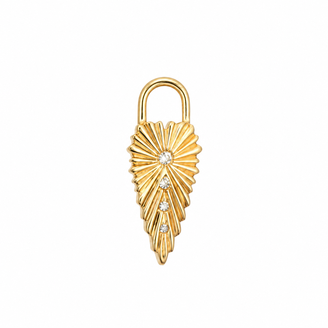 Ruffled Heart Charm