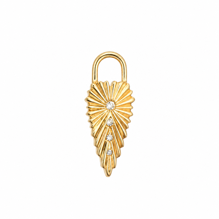 Ruffled Heart Charm