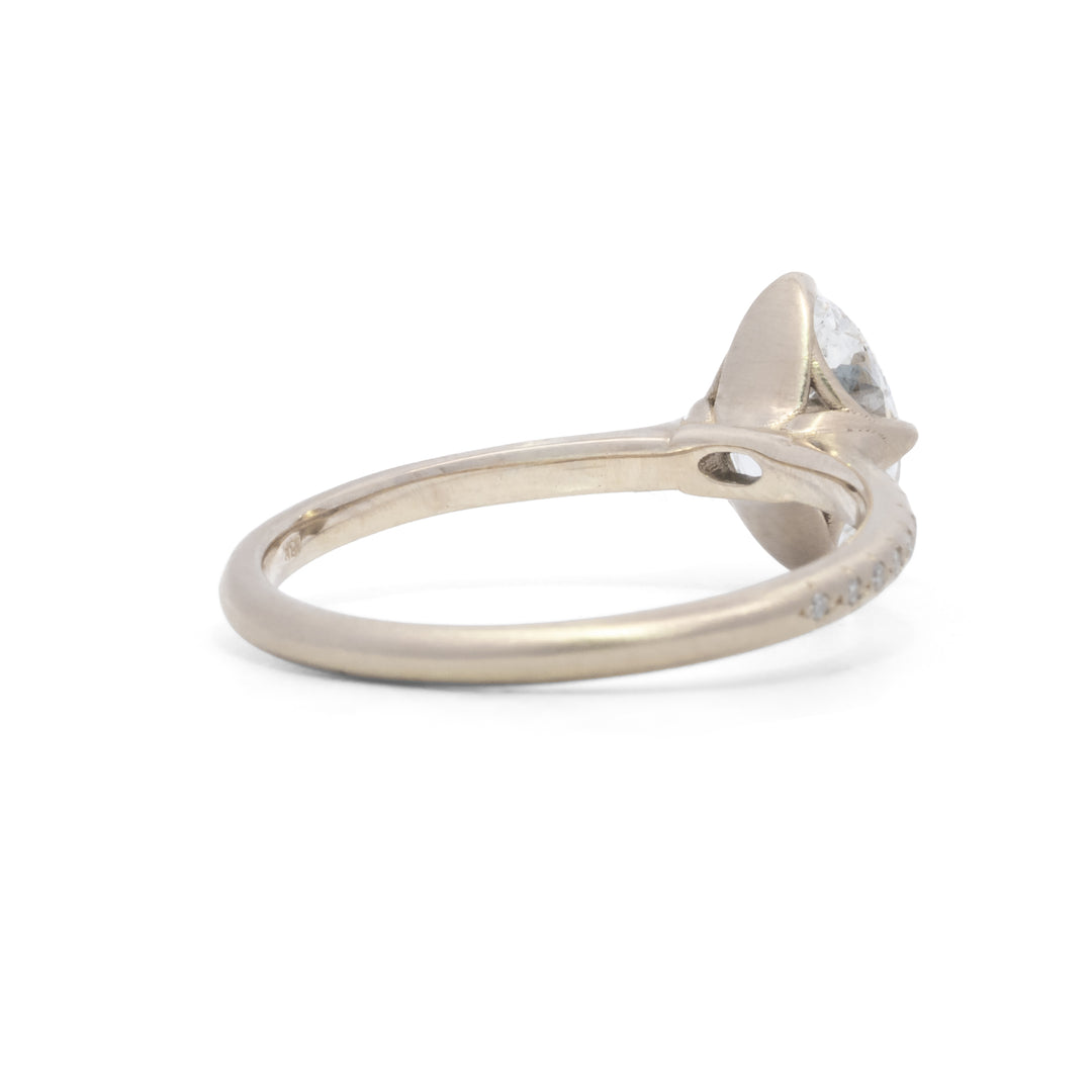 Rosehip Oval Diamond Ring