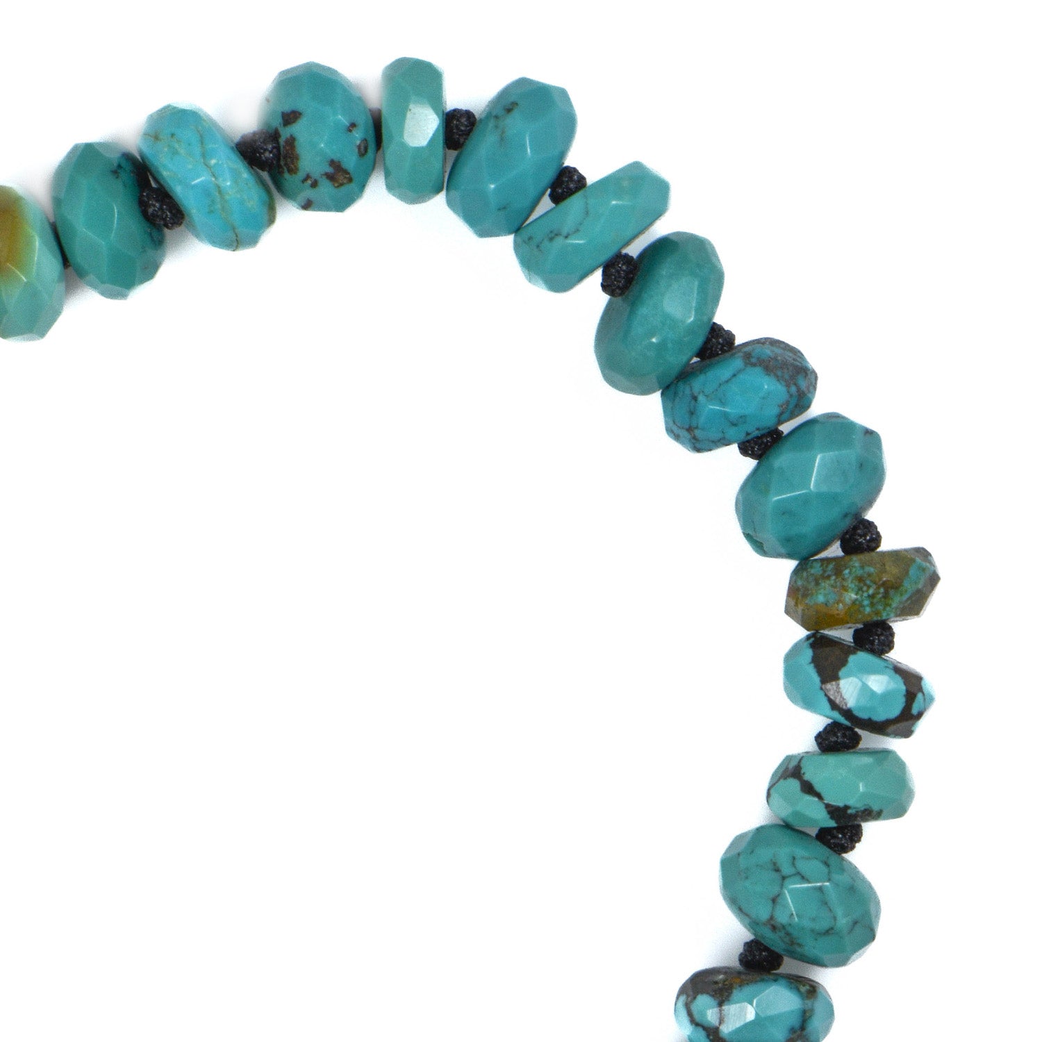 10mm Faceted Arizona Turquoise Bracelet – Silverado Gallery