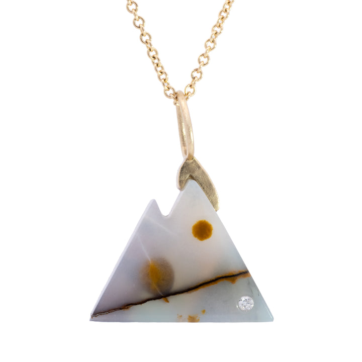 Two Sided Intarsia Mountain Charm