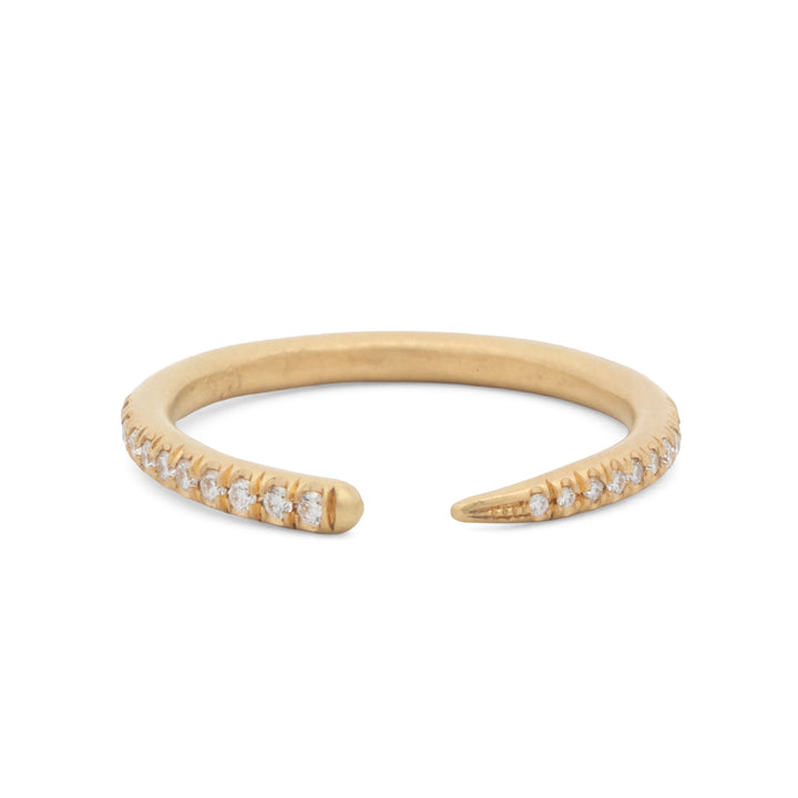 Open Point Half Glitter Ring