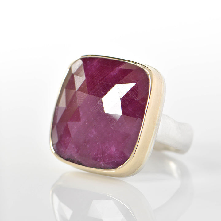 Rose Cut Indian Ruby Ring