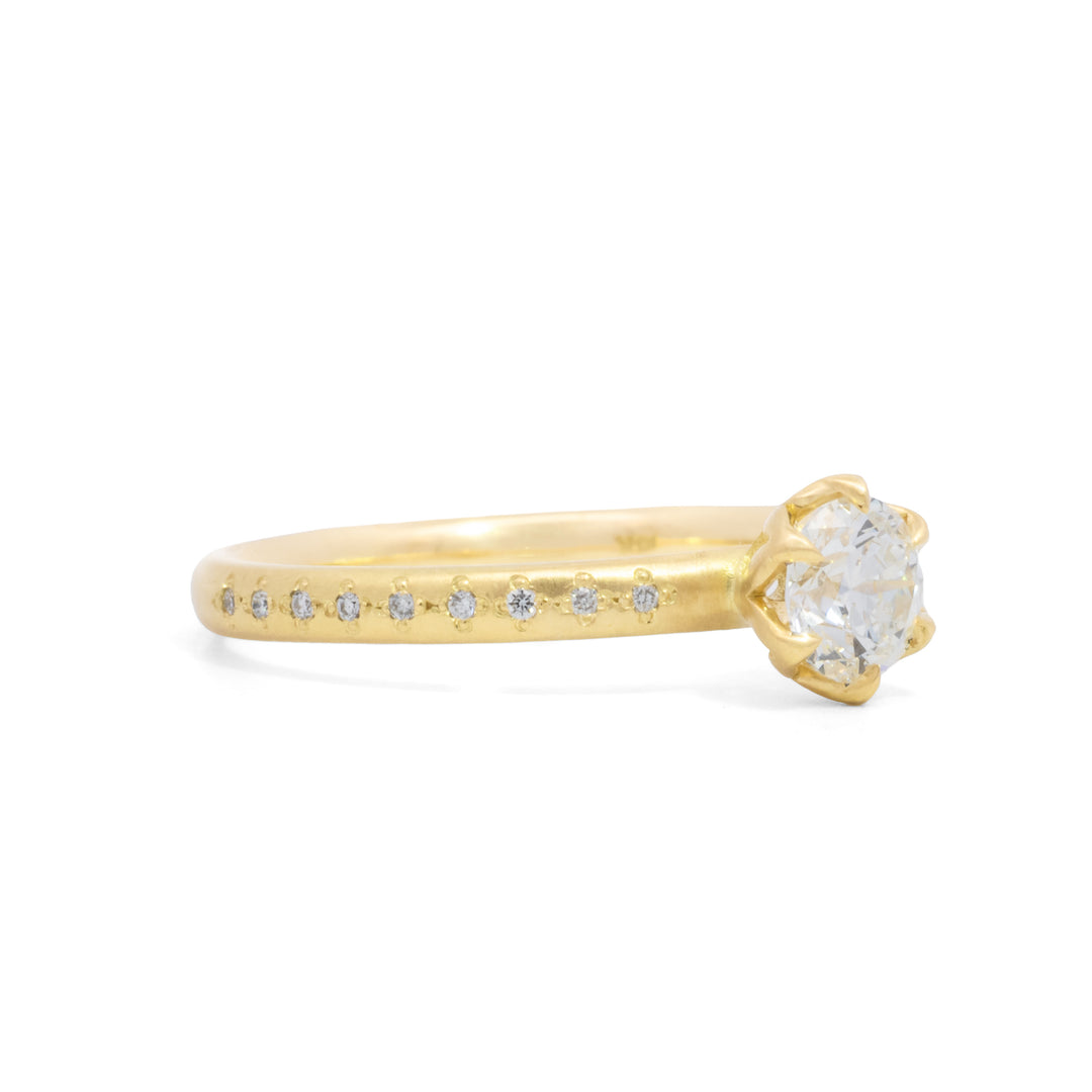 Honeycomb Round Brilliant Cut Diamond Ring