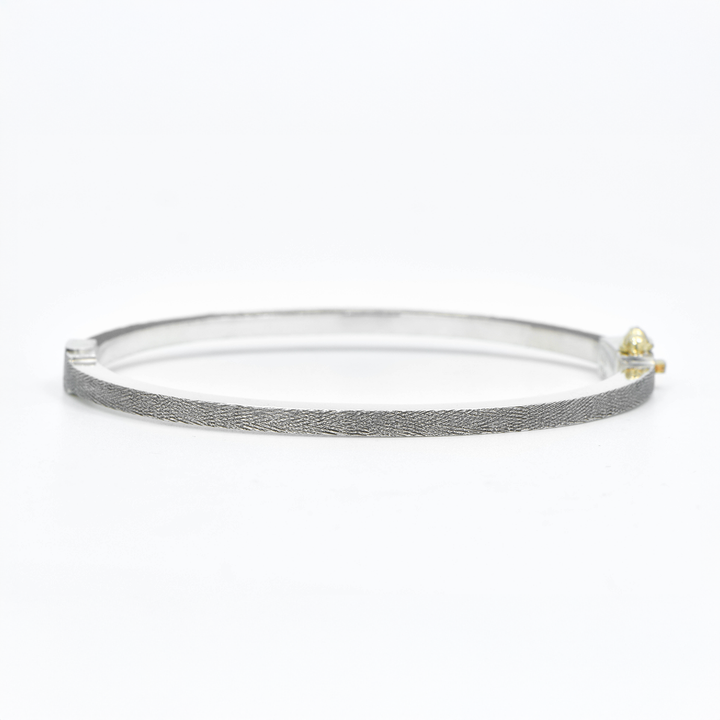 2.5mm Zoe Lux Diamond Two Tone Bangle Bracelet