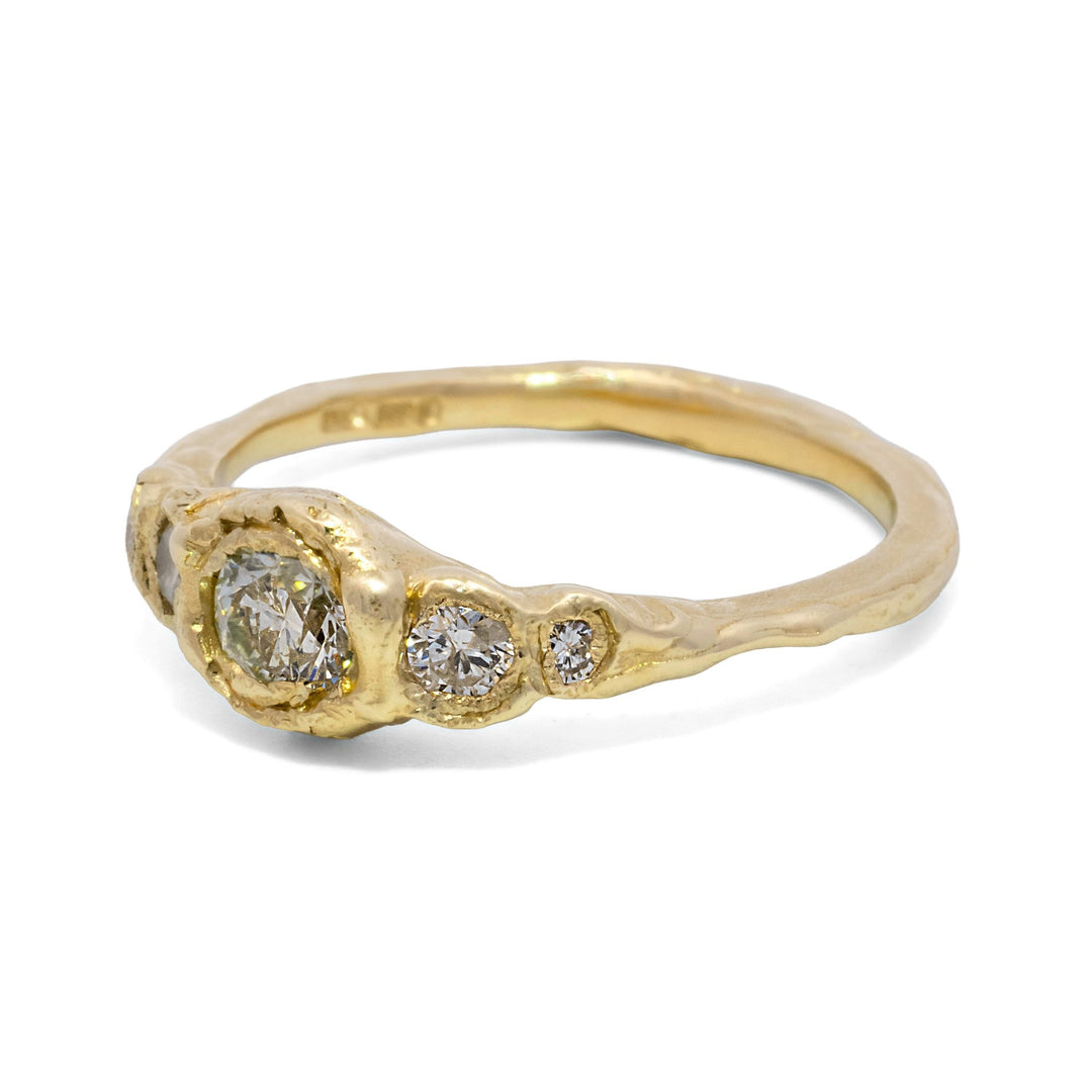 Armach Five Stone Diamond Organic Ring