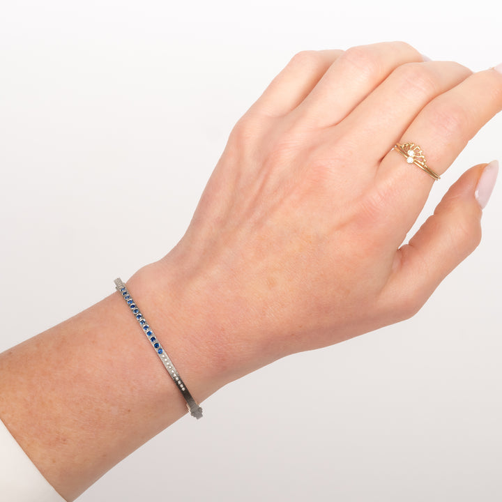 Laura Lux 2.5 mm Blue Sapphire & Diamond Bracelet