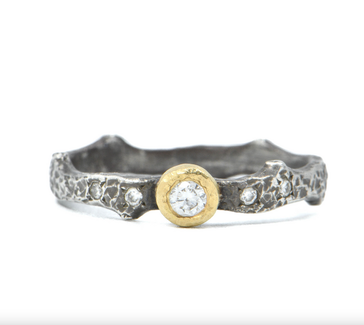 Moonlight Bezel Thorn Ring