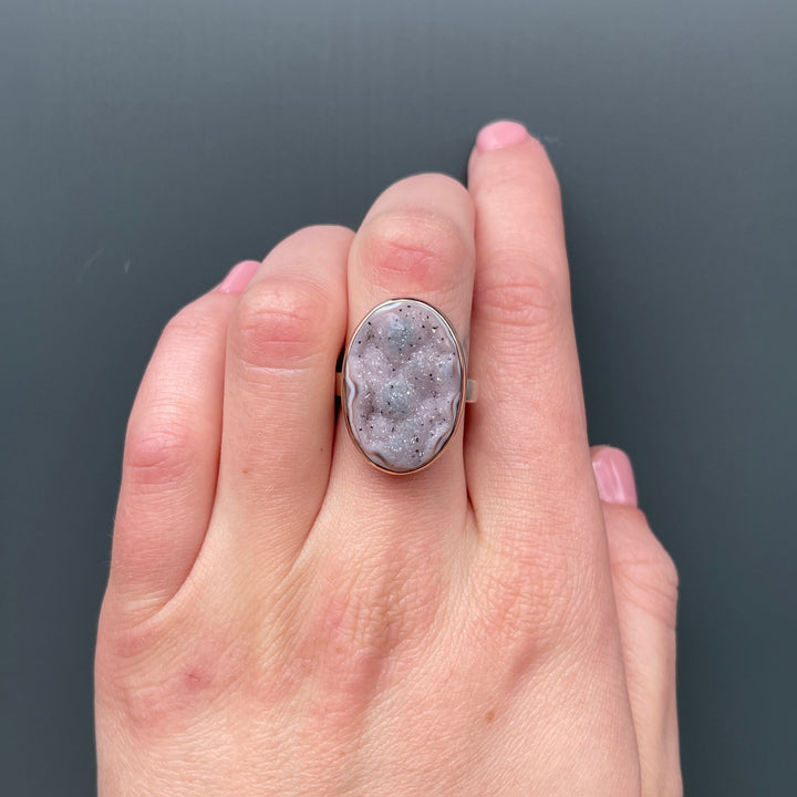 Lavender Druzy Ring