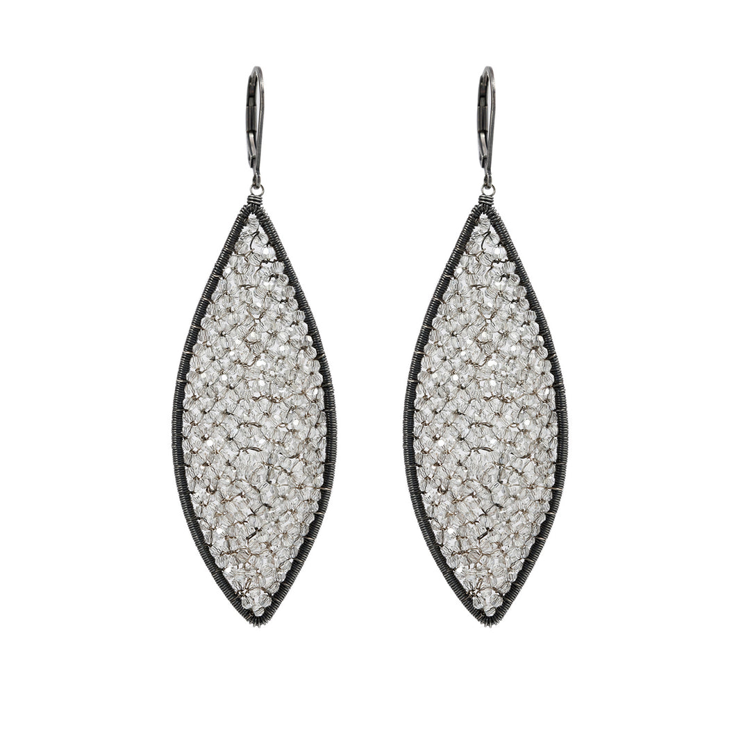 Large Crystal Marquise Mosaic Drop Earrings