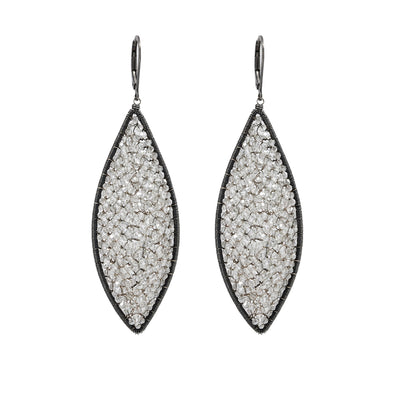 Large Crystal Marquis Mosaic Drop Earrings